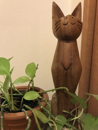 玄関でお出迎え